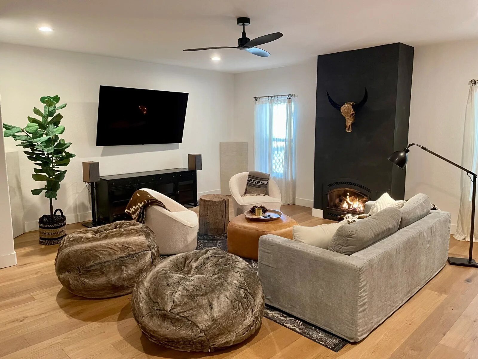 Glass house billiards and TV room